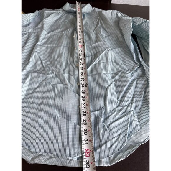 Calvin Klein Mens Non-Iron Slim Fit Striped Button-Up Shirt Size 16.5 34/35 - Picture 5 of 8